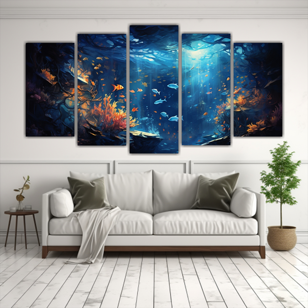 PINTURA ABSTRACTA DE TELA CON INTENSIDAD DE 100X50 CM - 2