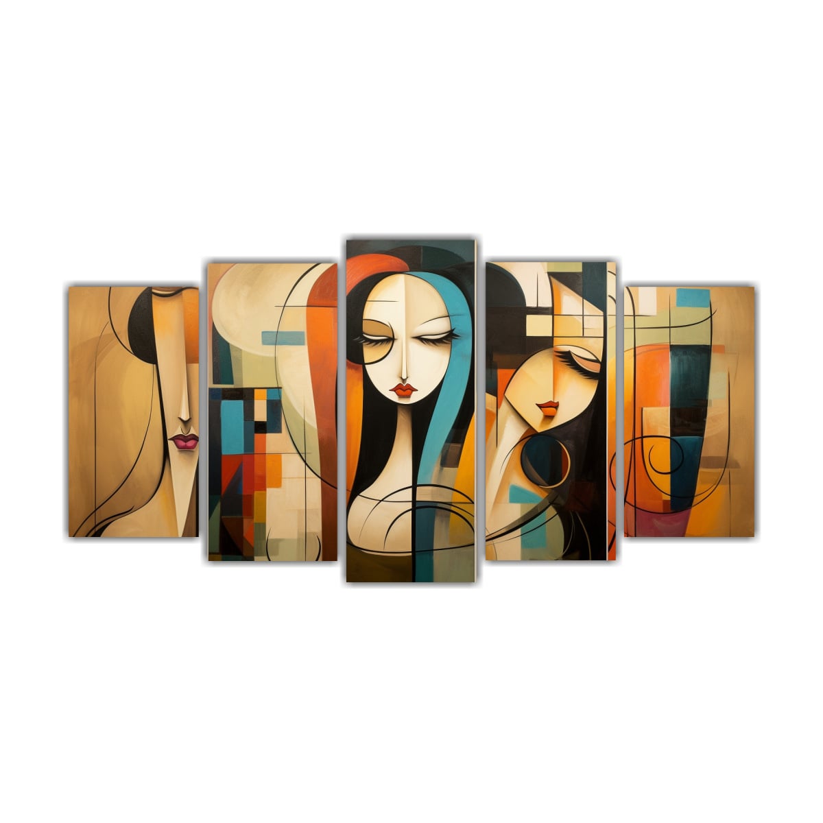 CUADROS ABSTRACTOS EN BASTIDOR: TELAS 100X50 CM - 1