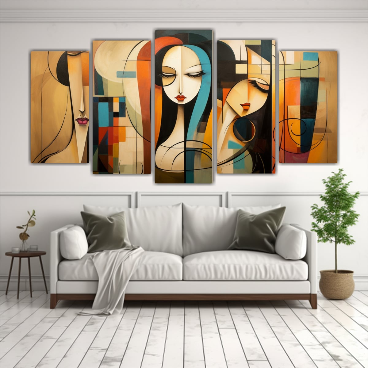 CUADROS ABSTRACTOS EN BASTIDOR: TELAS 100X50 CM - 2