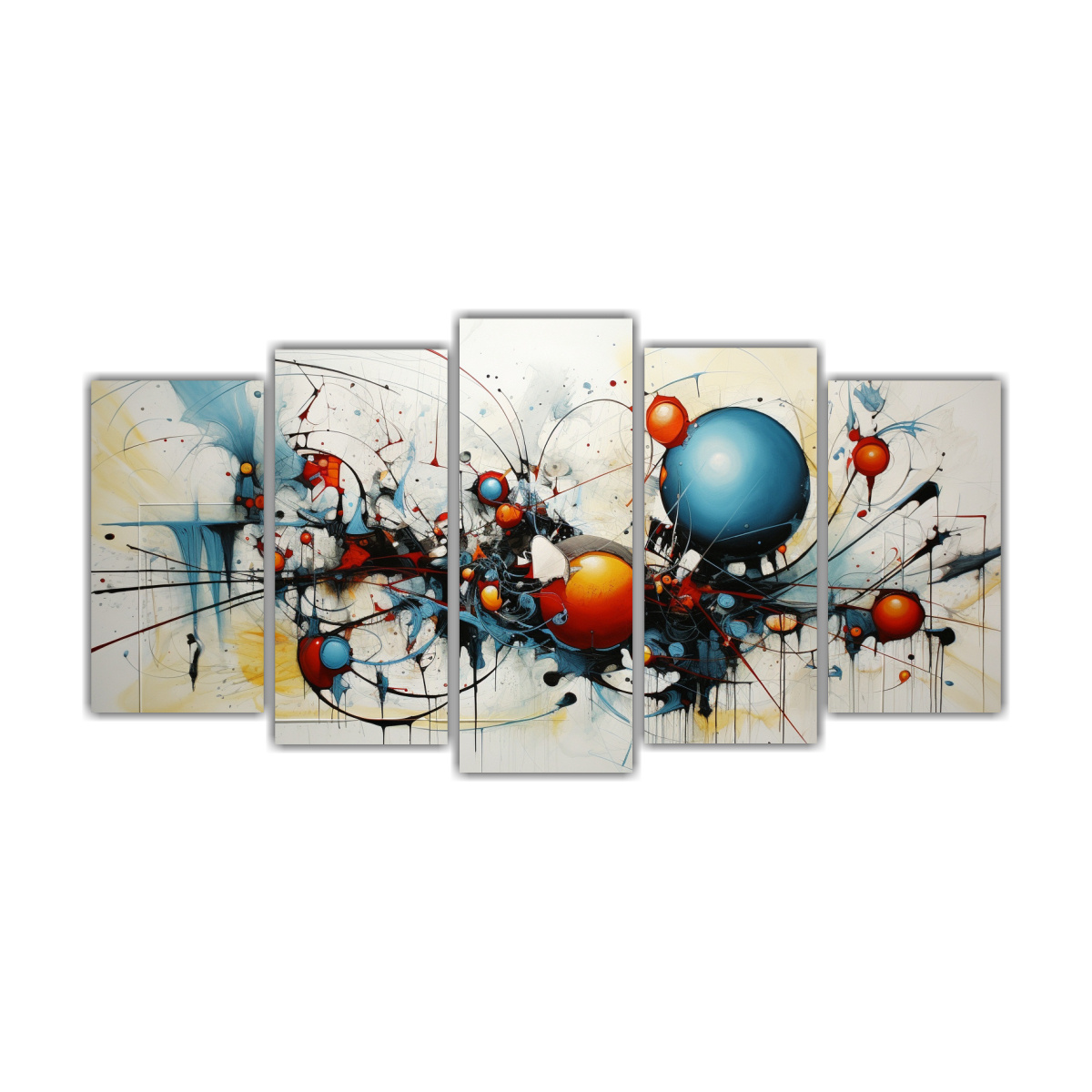 CUADROS VANGUARDIA COMPOSICIÓN DINÁMICA ONLINE 200X100 CM - 1