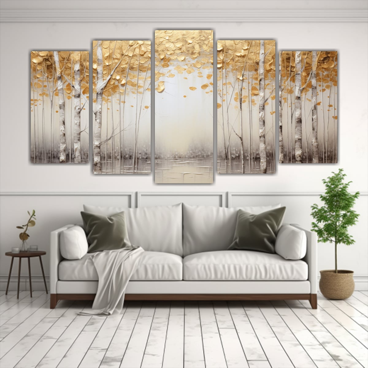 CUADROS VANGUARDIA FULL COLOR: PINTURA EN ORO Y 200X100 CM - 2