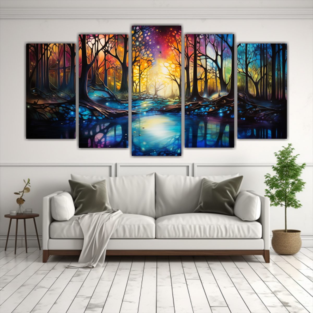 CONJUNTO 5 CUADROS COLORES IMPACTO VISUAL 150X75 CM - 2