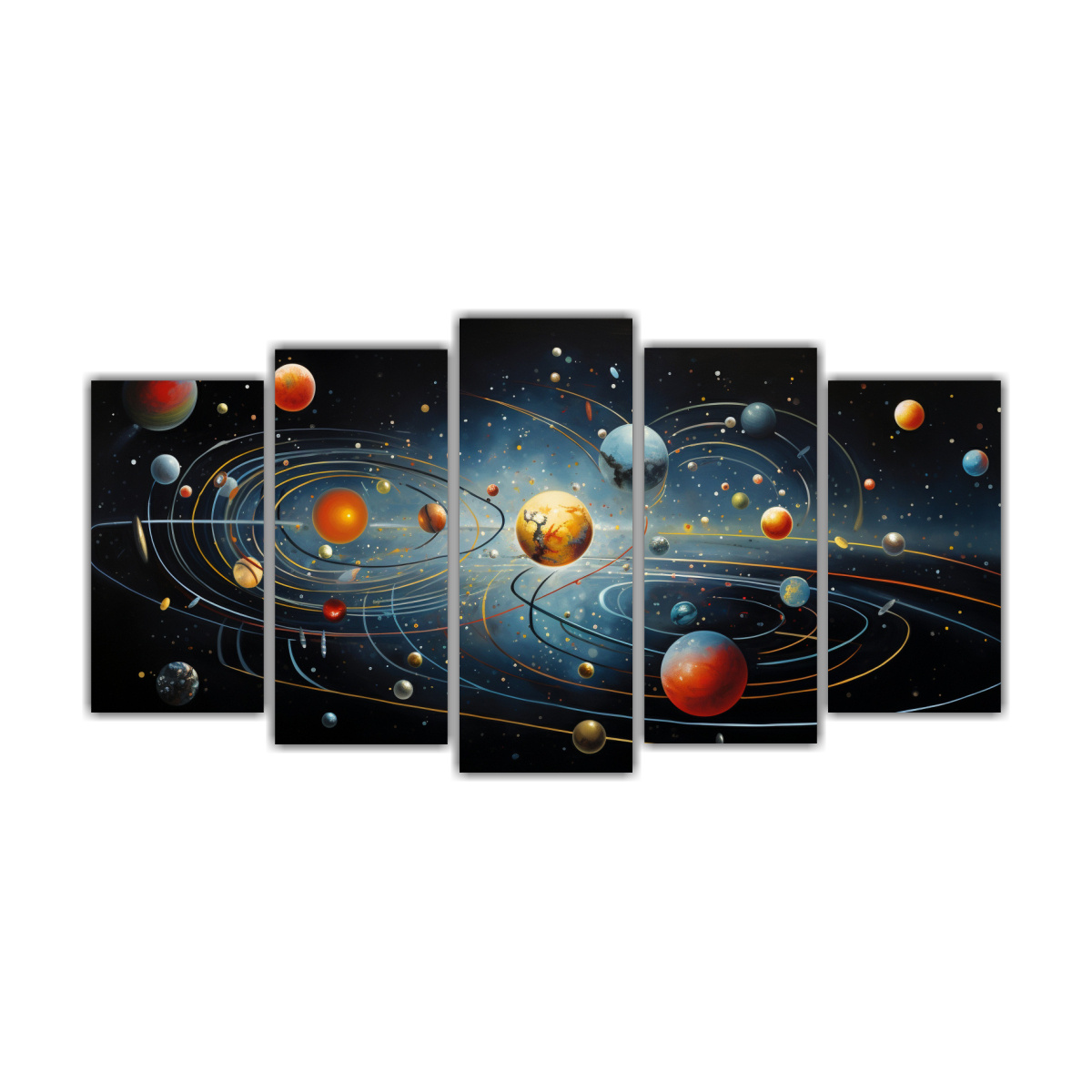 CONJUNTO DE 5 TELAS EN BASTIDOR MODERNOS PARA 150X75 CM - 1