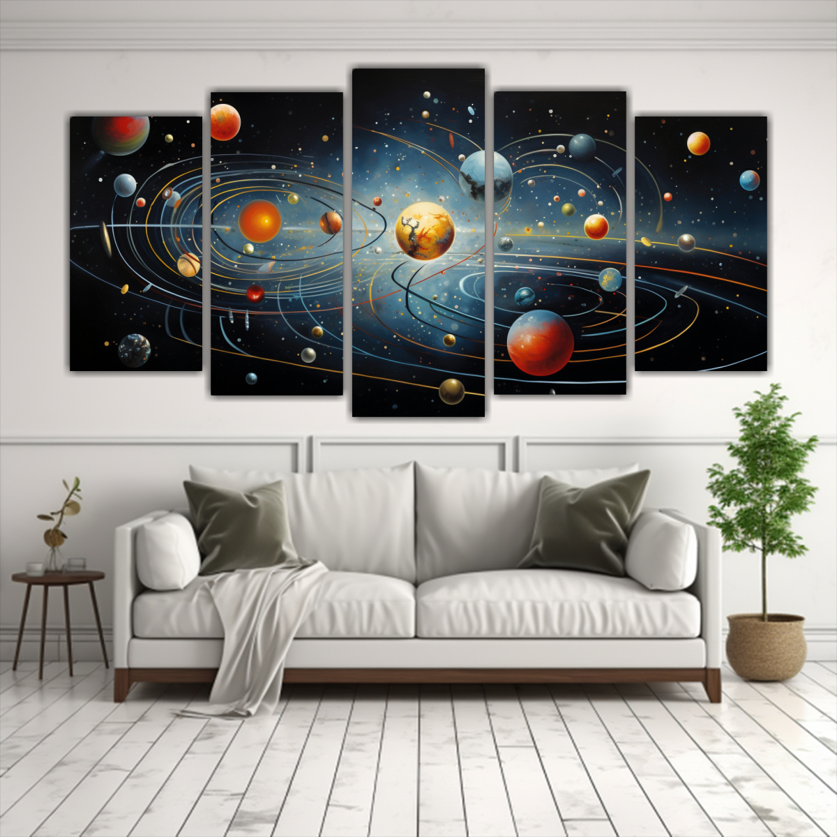 CONJUNTO DE 5 TELAS EN BASTIDOR MODERNOS PARA 150X75 CM - 2