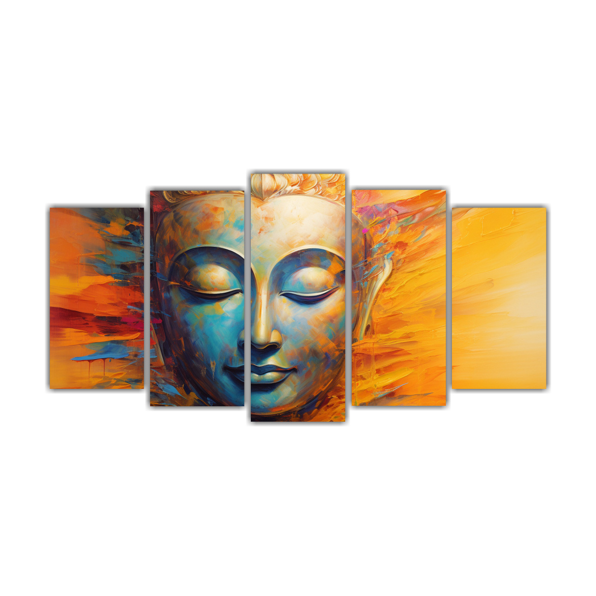 CONJUNTO DE 5 CUADROS MODERNOS DE TELA ESTILO 200X100 CM - 1