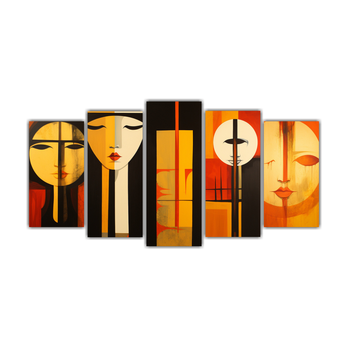 CONJUNTO DE 5 TELAS EN BASTIDOR DECORATIVO 150X75 CM - 1
