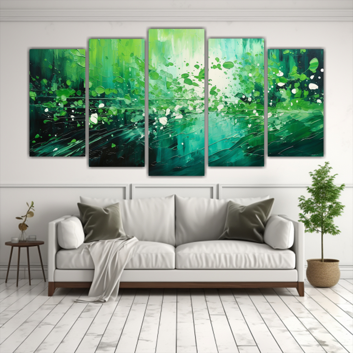 CUADROS DECORATIVOS ESTILO PUNTILLISMO LUMINOSO 150X75 CM - 2