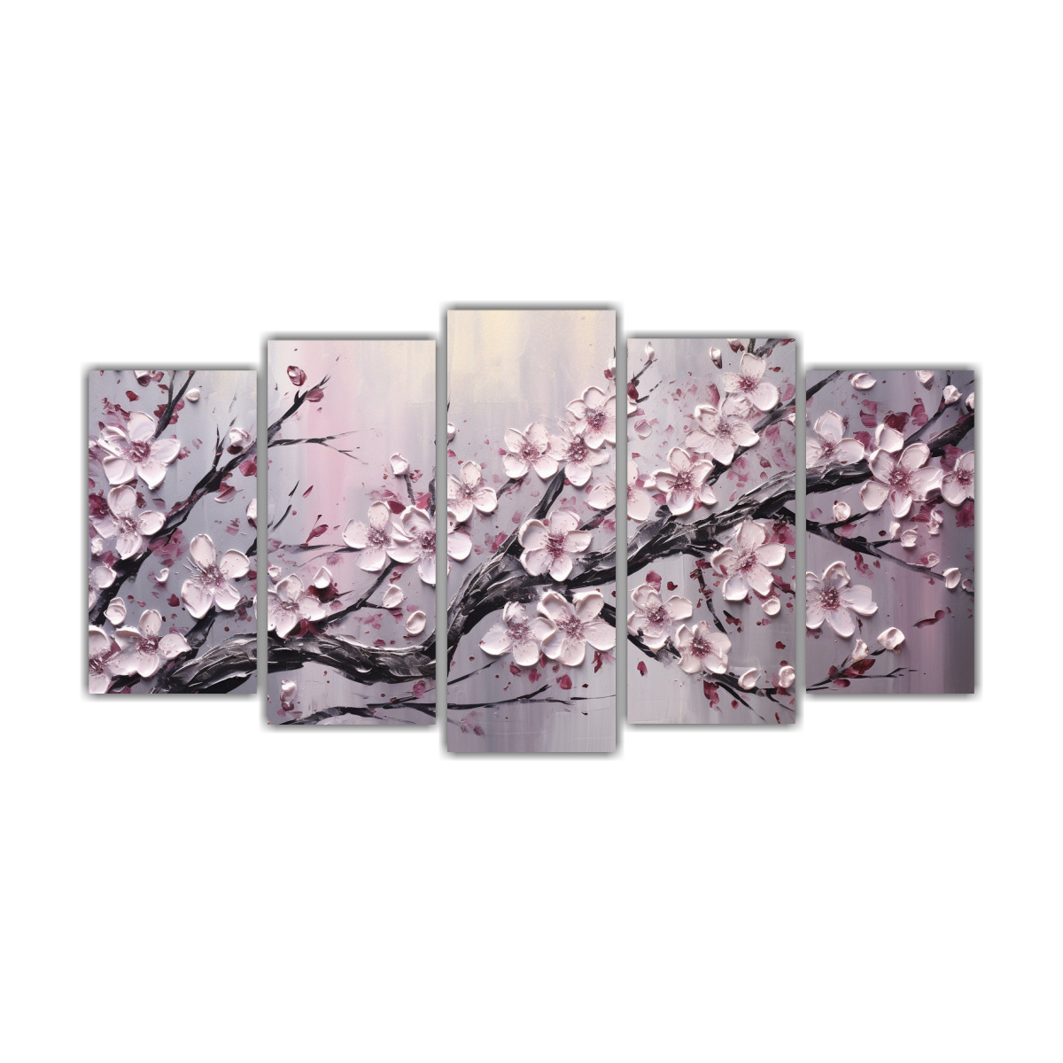 PINTURA EN LIENZO DE CEREZO NEGRO PARA 100X50 CM - 1