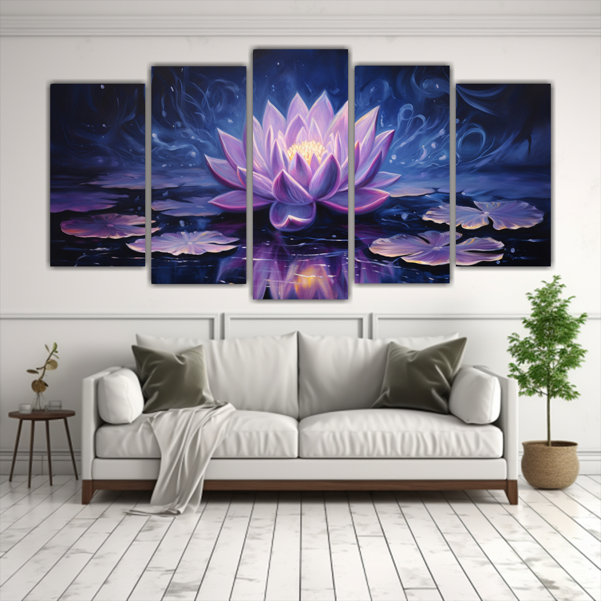 PINTURA DE PARED DE NATURALEZA VIVA EN LOTO NEGRO 200X100 CM - 2