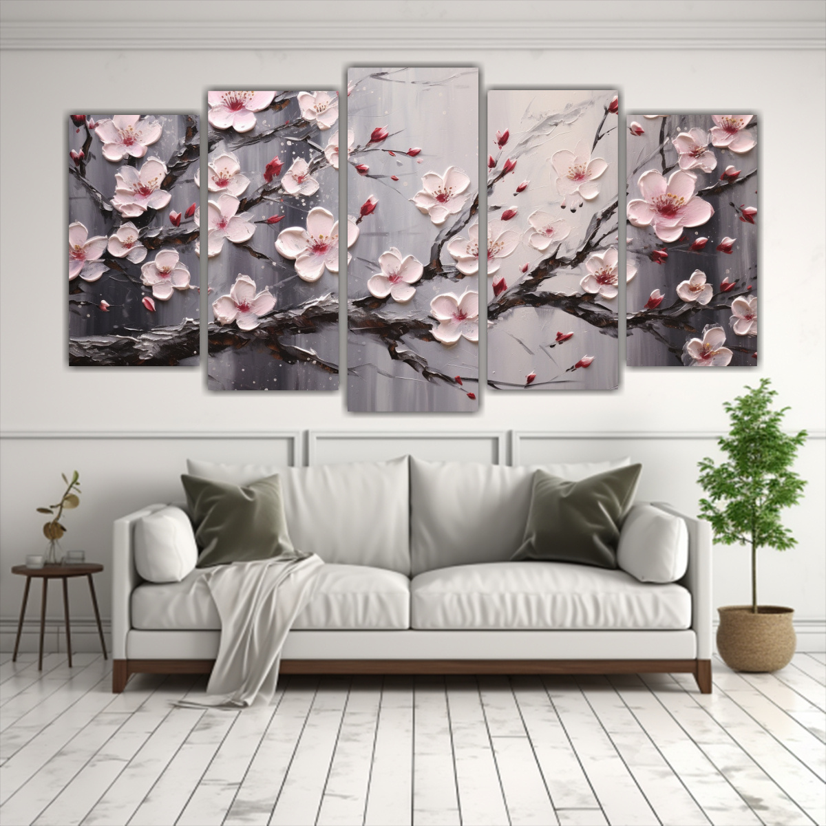 CUADROS DECORATIVOS DE SIMPLICIDAD CON FLORES DE 100X50 CM - 2