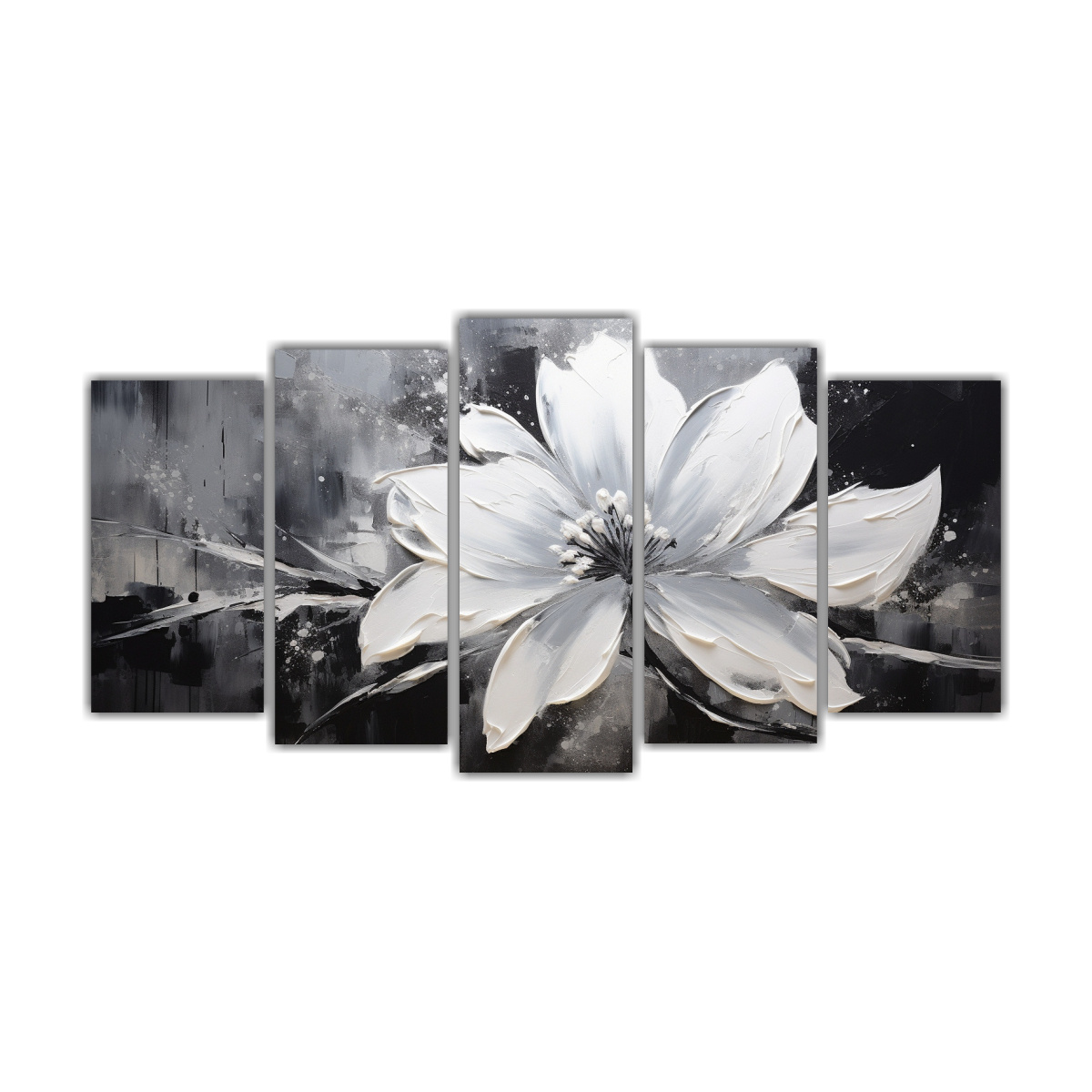 LIENZO DE TELA CONCEPTUAL CON UNA PINTURA NEGRA 250X125 CM - 1