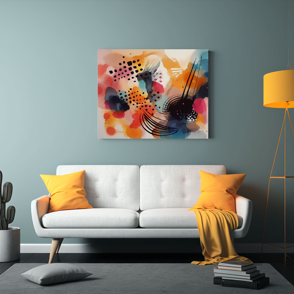CUADRO PARED IMAGEN ABSTRACTA REPRESENTACIÓN 50X40 CM - 2