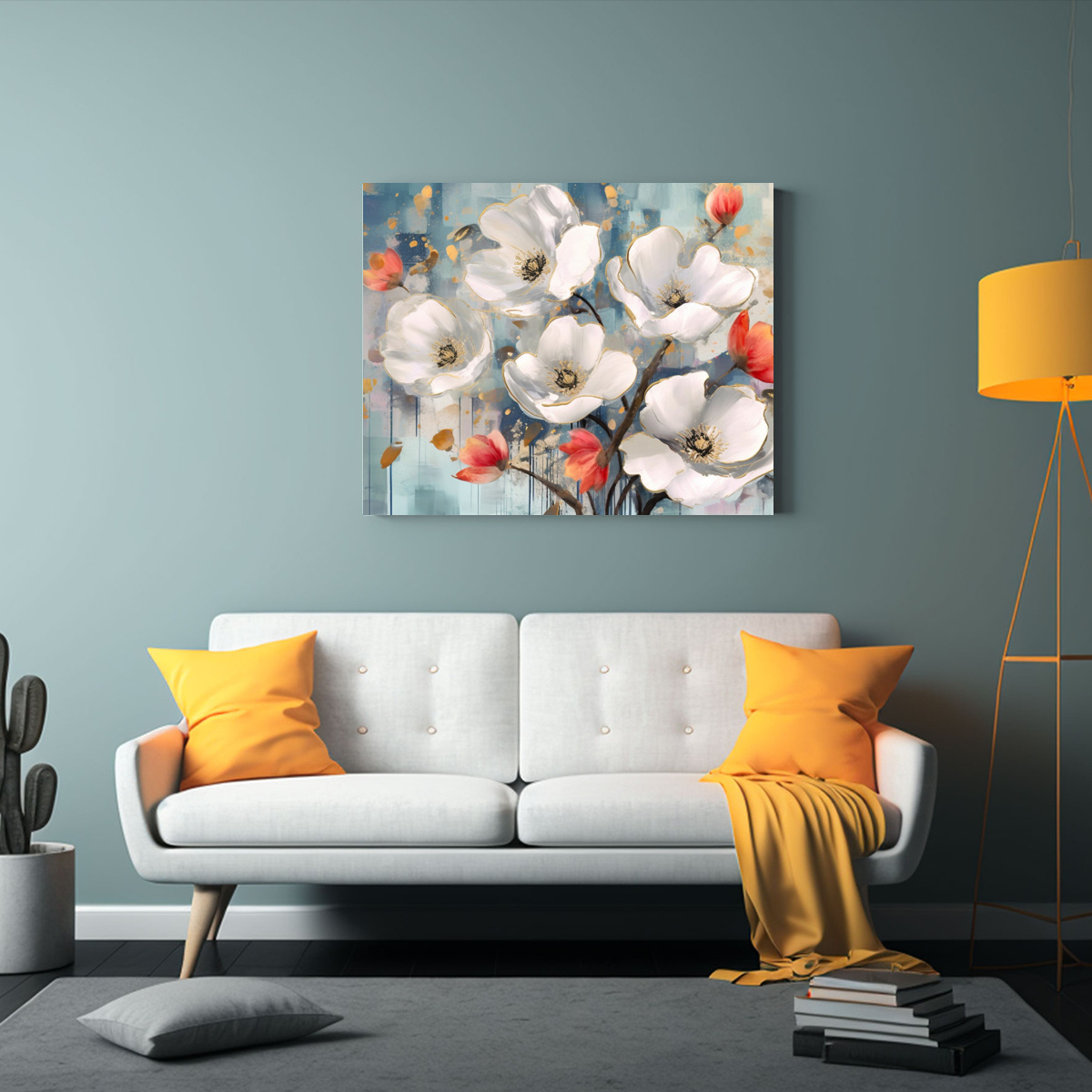 PINTURA ABSTRACTA CONTEMPORÁNEA EN BASTIDOR 90X60 CM - 2