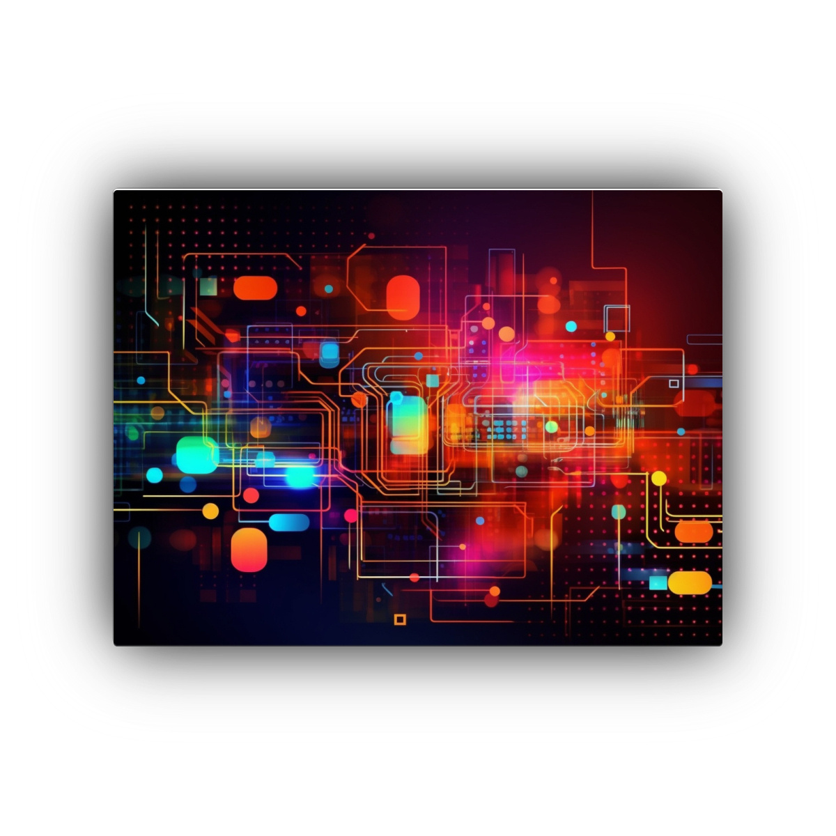 LIENZO ABSTRACTO OFICINA TECNOLOGÍA 30X20 CM - 1