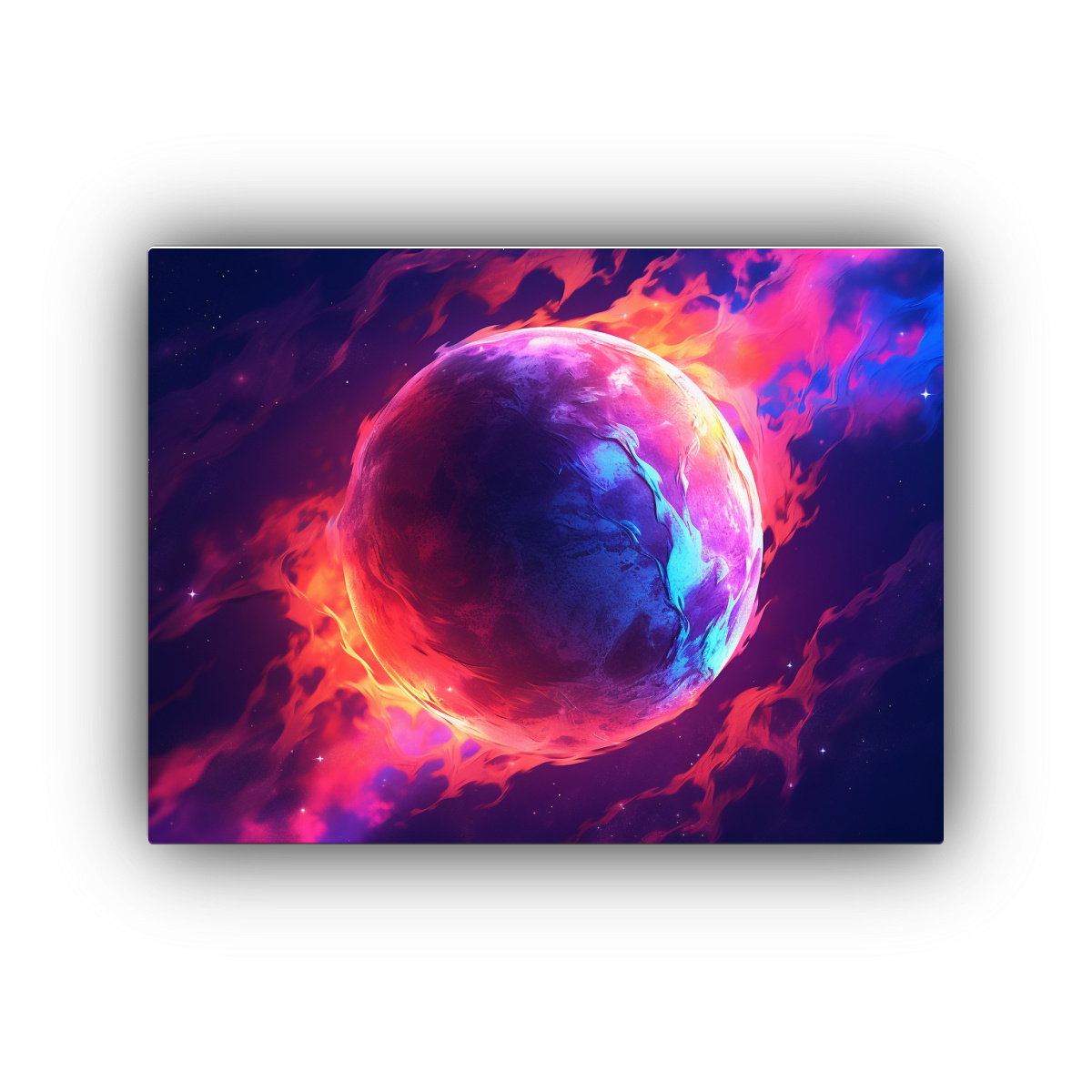 CUADRO DECORATIVO URBANO PLANETA TIERRA ESPACIO 90X60 CM - 1