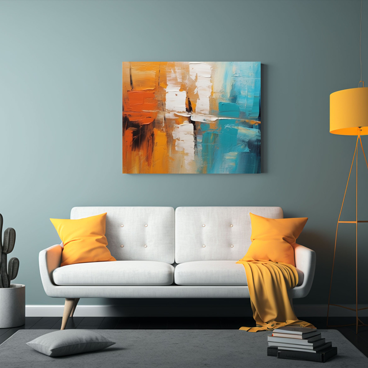 CUADRO ABSTRACTO BRILLANTE PARA DECORACIÓN 120X80 CM - 2