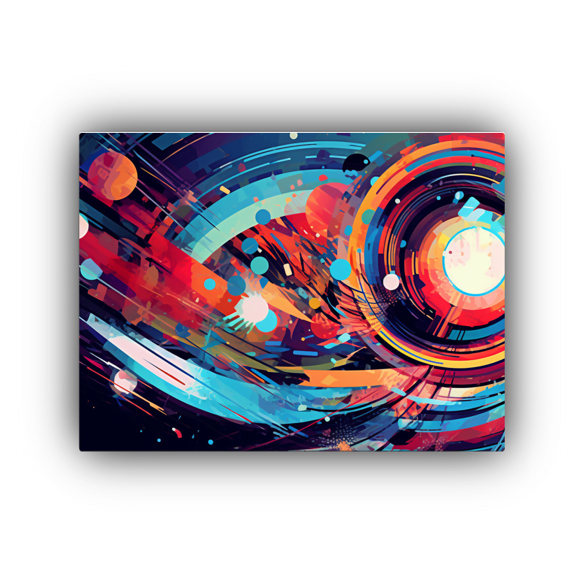 PINTURA ABSTRACTA MODERNA COLORIDA PARA 30X20 CM - 1