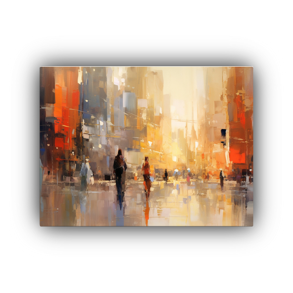 CUADRO ABSTRACTO DE CIUDAD PARA DECORACIÓN DE 45X30 CM - 1
