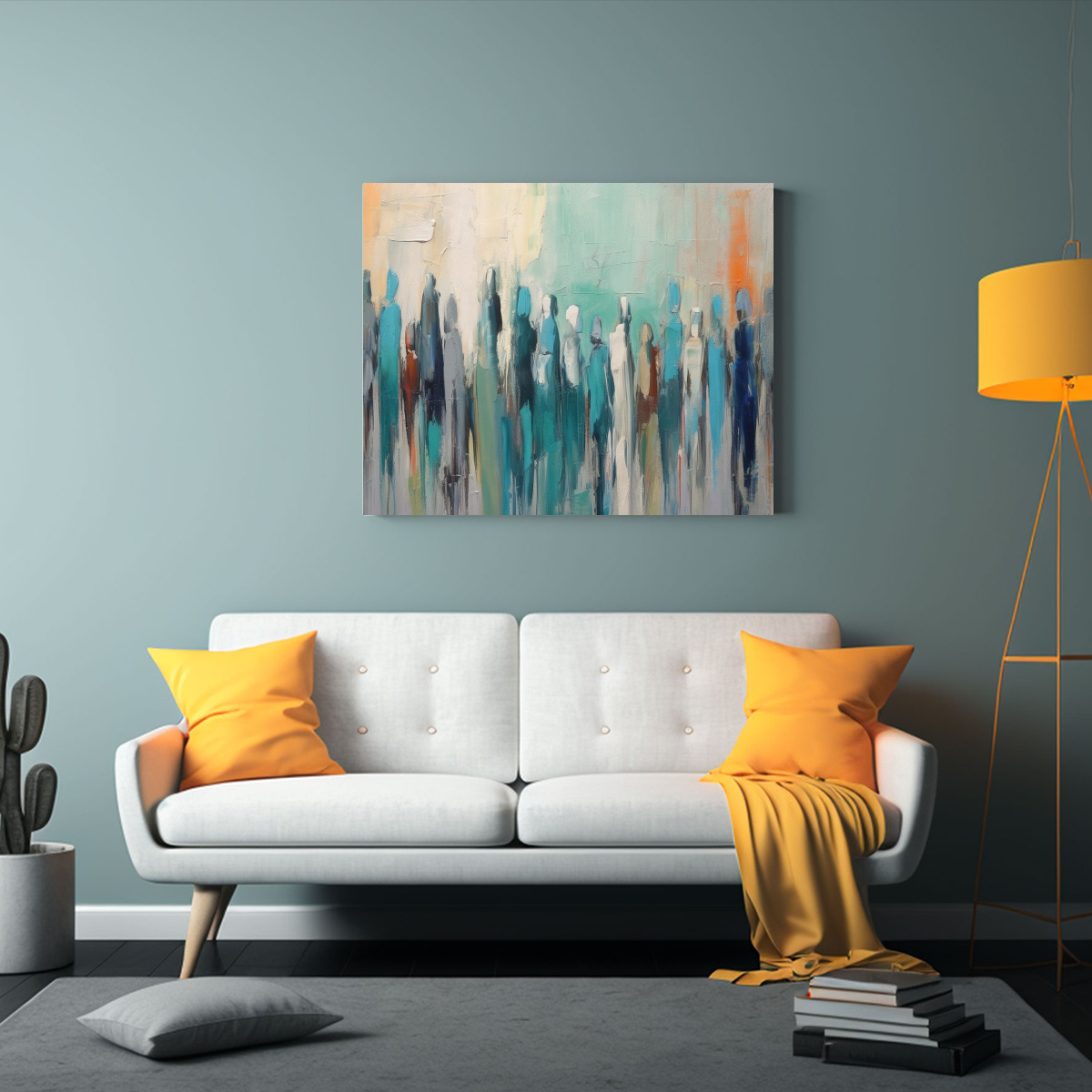 PINTURAS DE ALTA CALIDAD ESTILO CREPUSCULAR BEIGE 60X40 CM - 2
