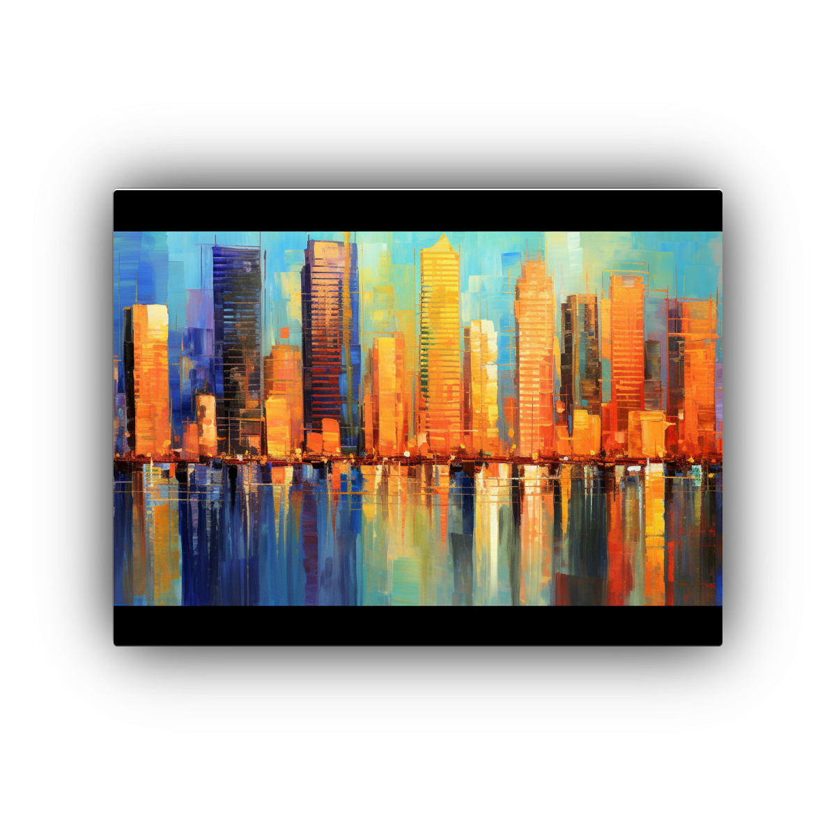 CUADROS ABSTRACTOS MODERNOS LIENZO 91460 B981 40X30 CM - 1