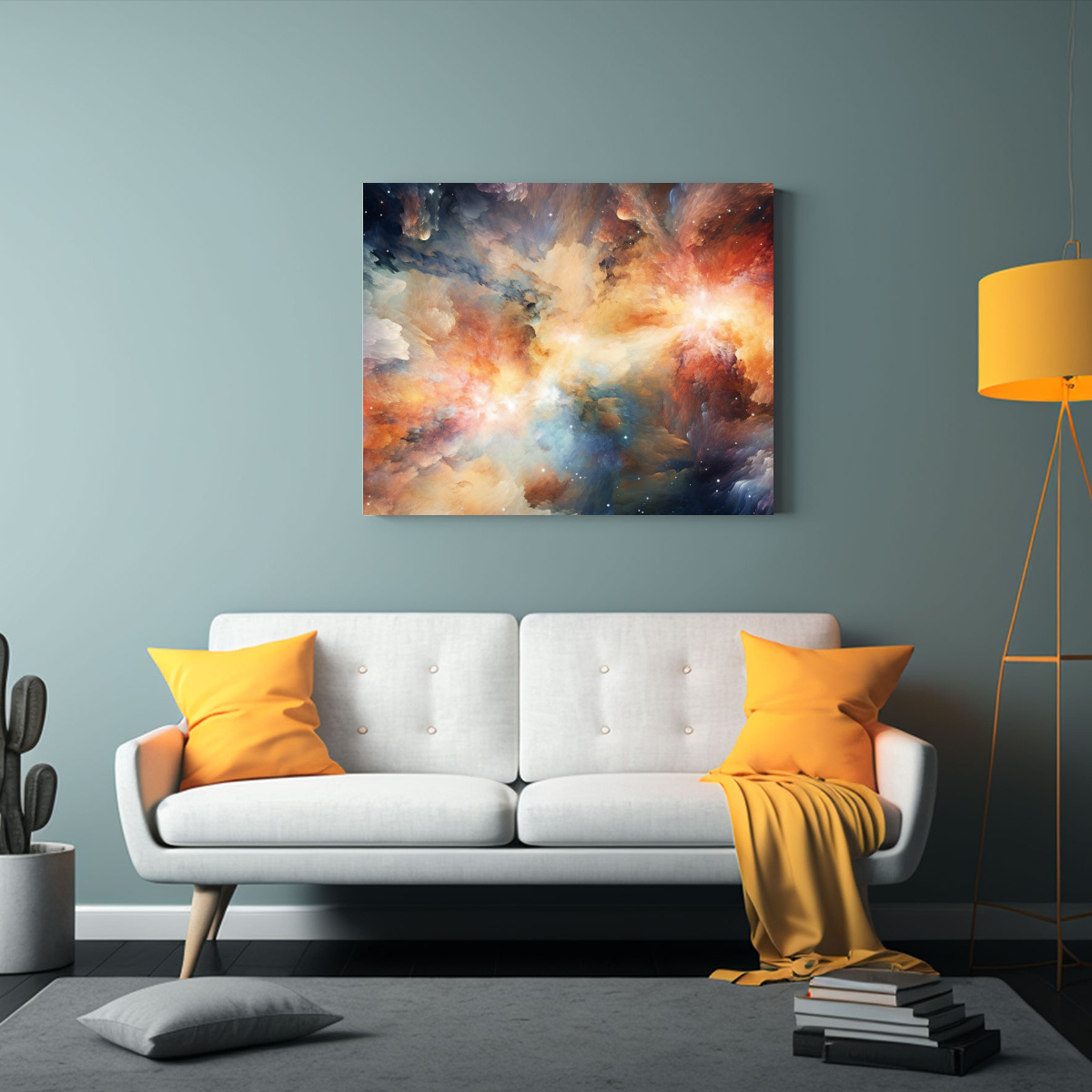 ABSTRACTO INSPIRADO EN EL COSMOS PARA DECORACIÓN 40X30 CM - 2