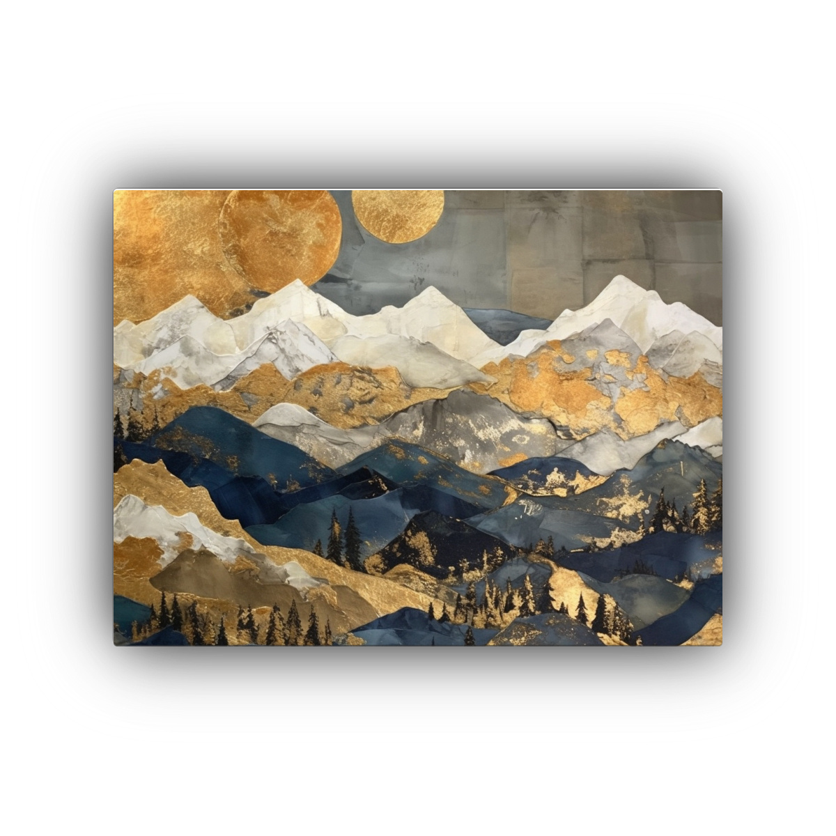 PAISAJE MONTAÑOSO IMPRESIONANTE ESTILO LUZ 40X30 CM - 1