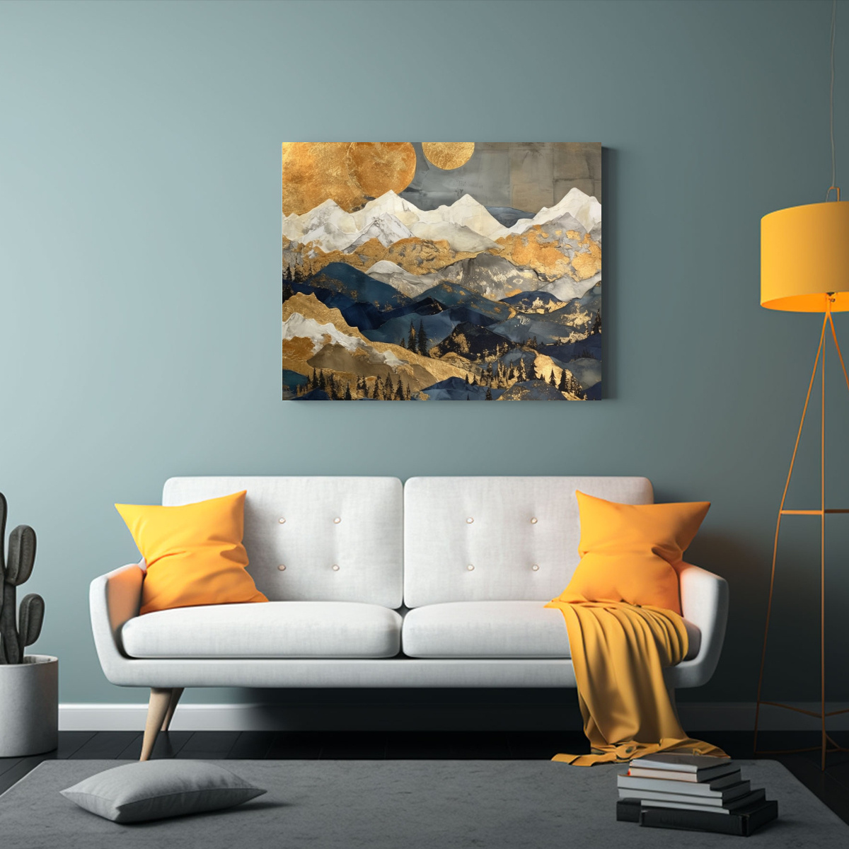 PAISAJE MONTAÑOSO IMPRESIONANTE ESTILO LUZ 40X30 CM - 2