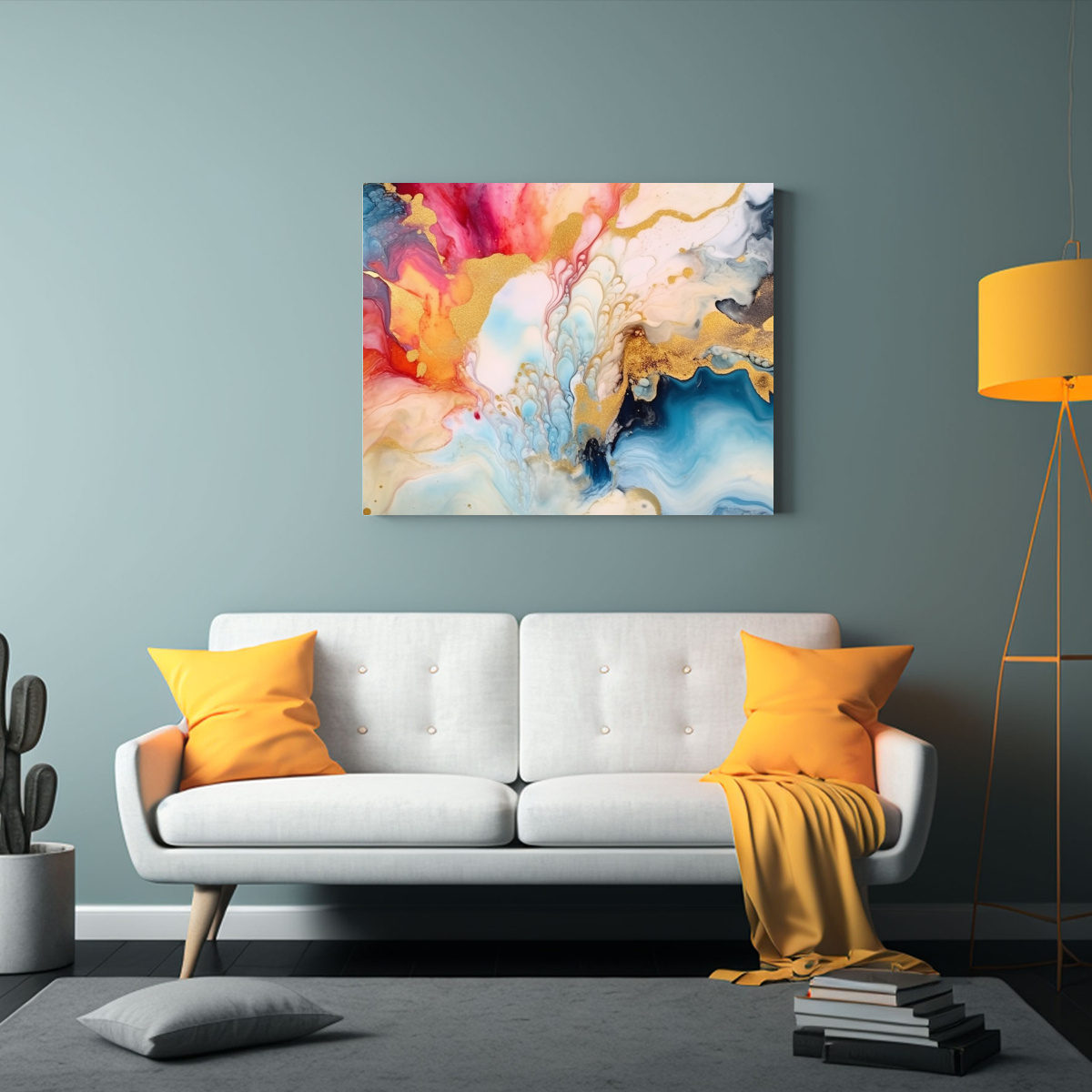 FONDO ABSTRACTO DE ARTE CON TINTAS AL ALCOHOL EN 30X20 CM - 2