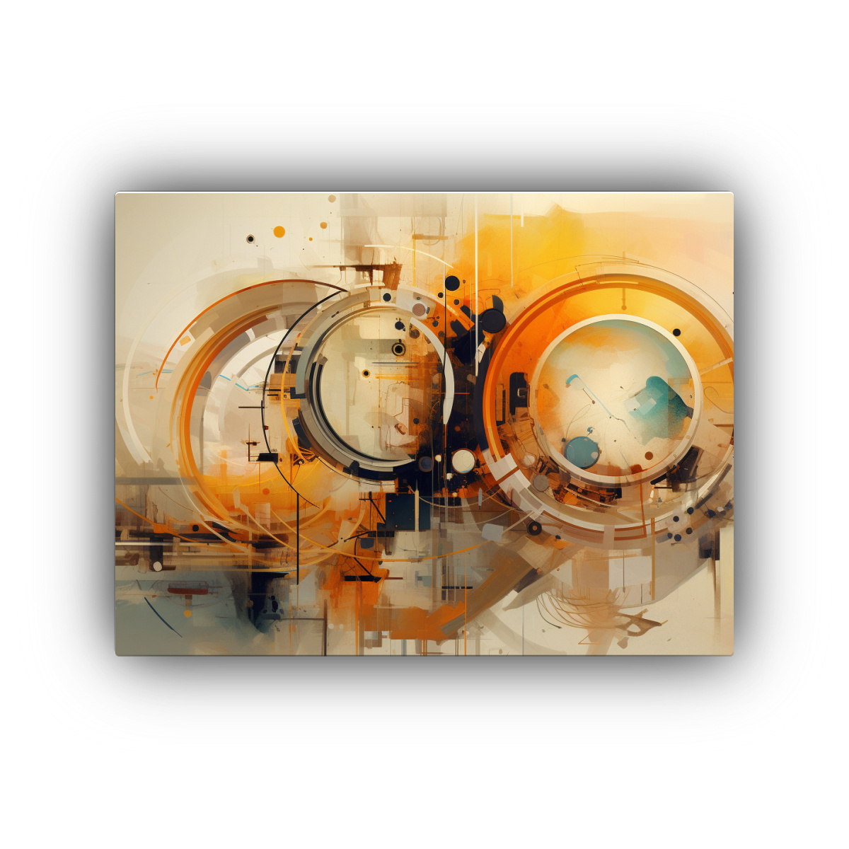 PINTURAS ABSTRACTAS TECNOLÓGICAS PARA DECORAR 45X30 CM - 1
