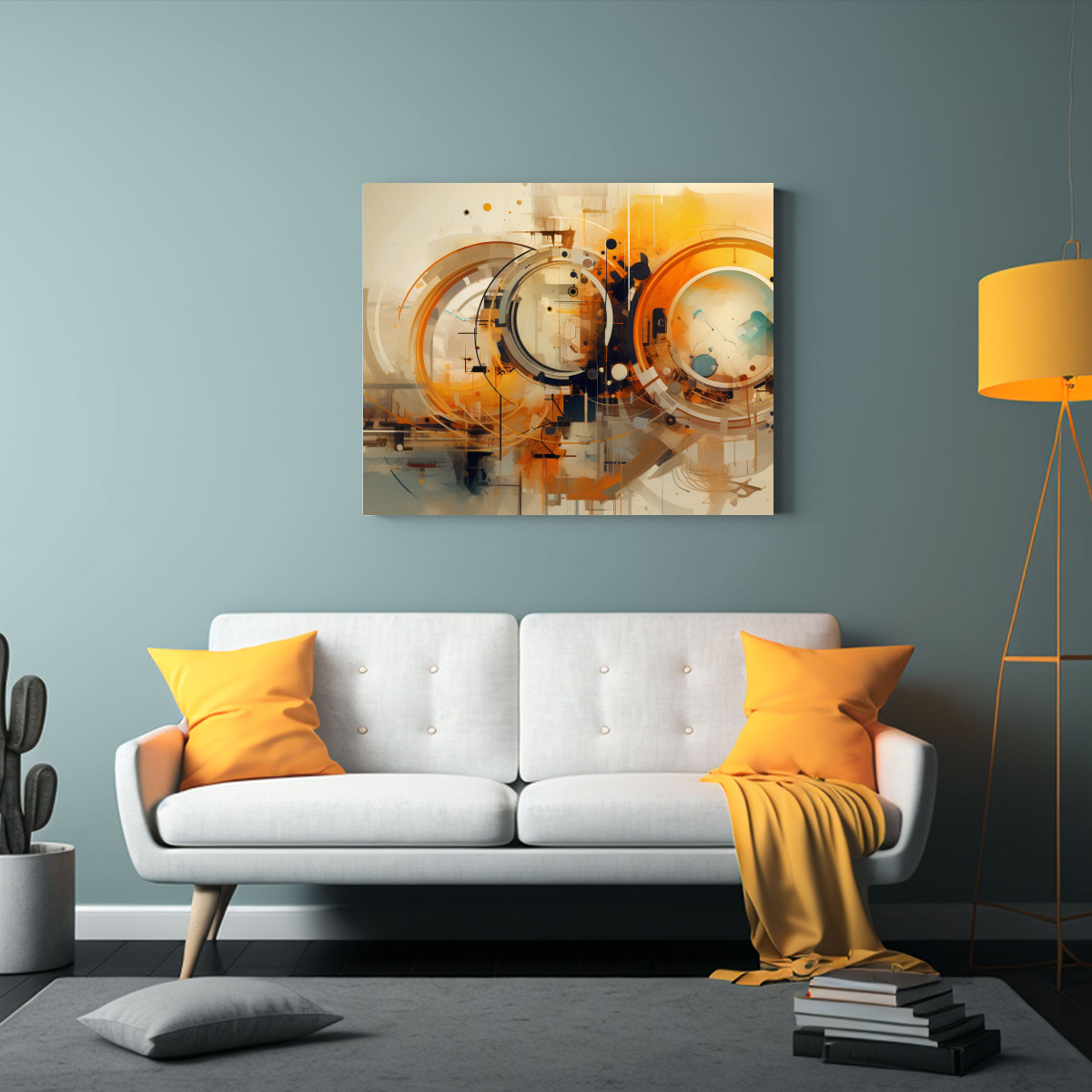 PINTURAS ABSTRACTAS TECNOLÓGICAS PARA DECORAR 45X30 CM - 2