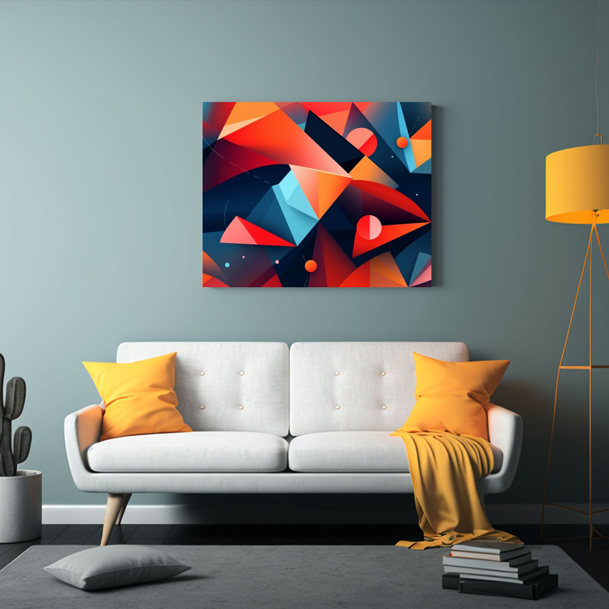 FONDO GEOMÉTRICO ABSTRACTO DINÁMICO DE AMOR 50X40 CM - 2