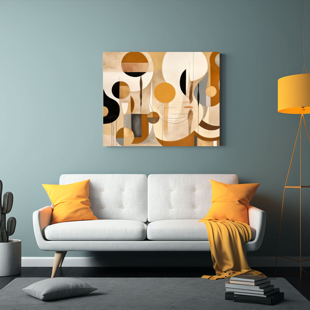 CUADRO VENTA INTENSO: ARTE AFRICANO ABSTRACTO CON 90X60 CM - 2