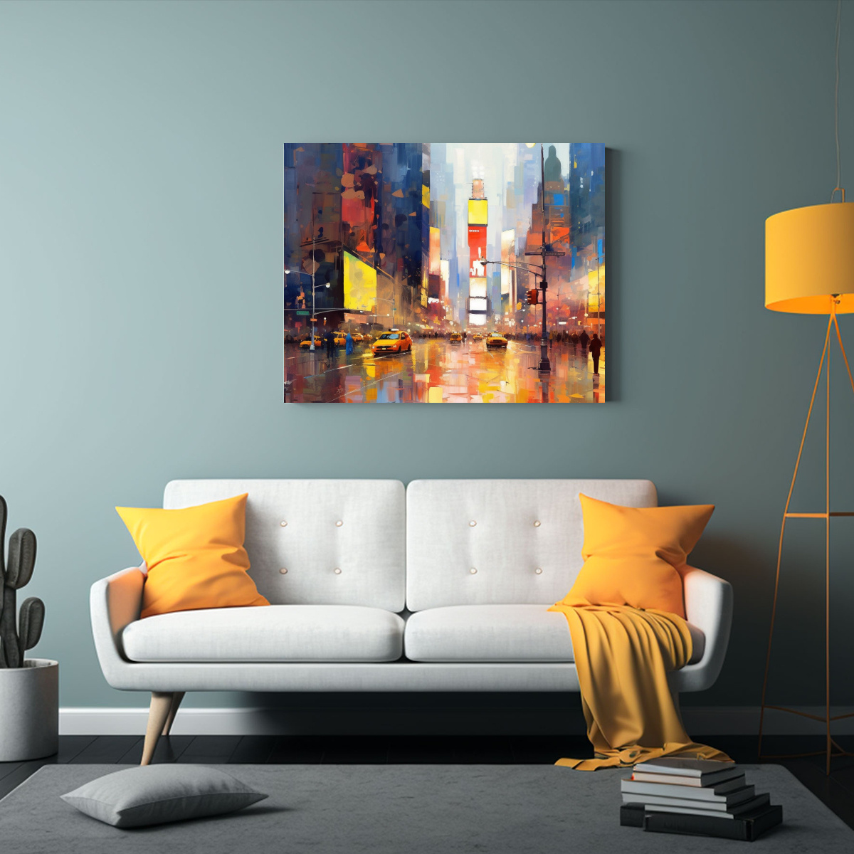 PINTURA LIENZO TEXTURA ESTILO CRUZ PROCESADO 30X20 CM - 2