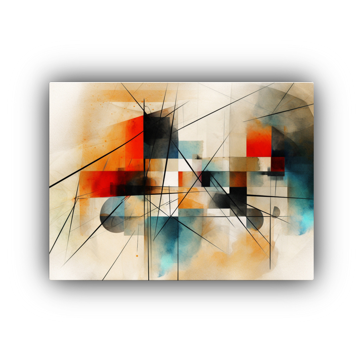 CUADROS DECORATIVOS ABSTRACTOS GEOMETRICOS CON 65X50 CM