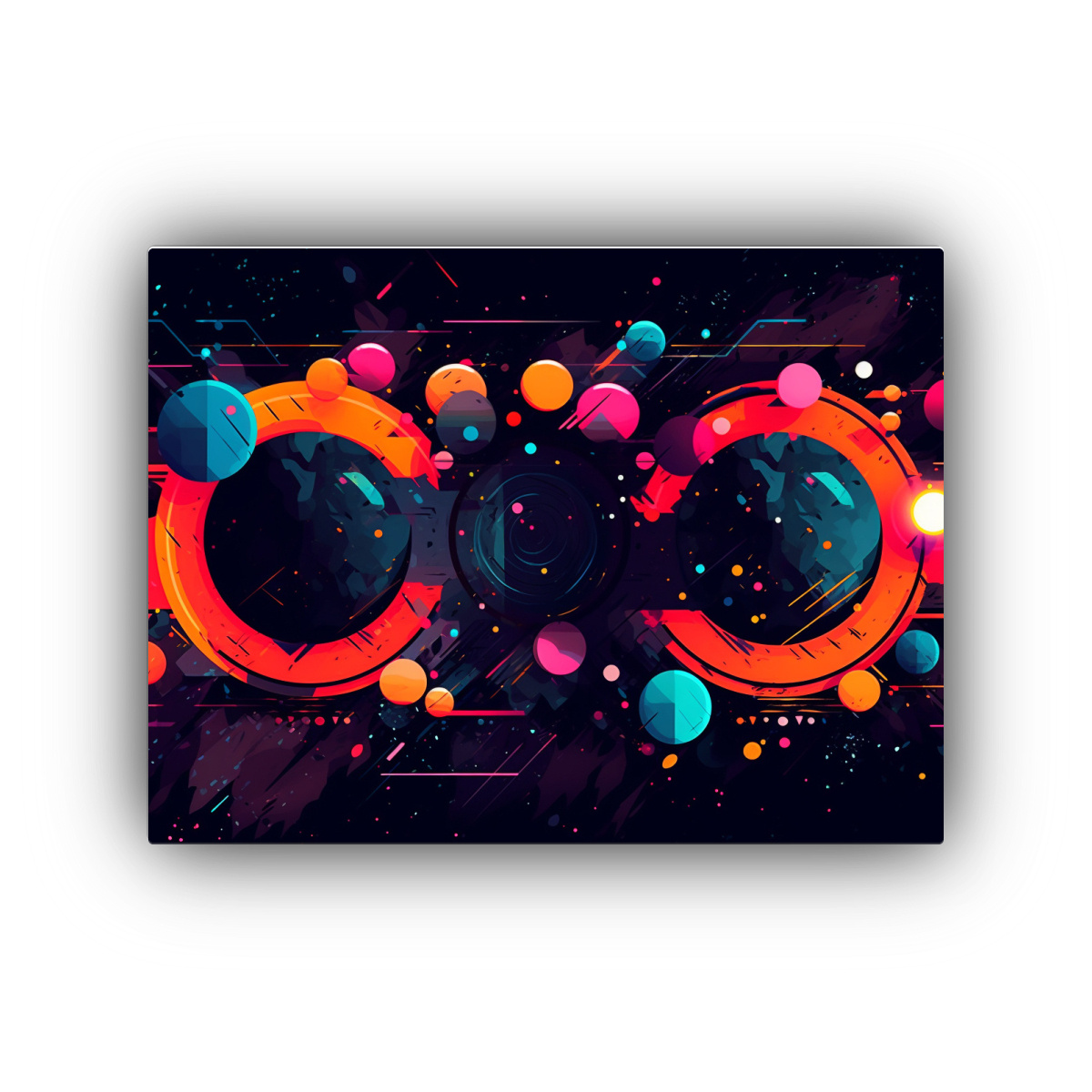 LIENZO VINTAGE ABSTRACTO GALAXIA ARTE PLANO 75X50 CM - 1