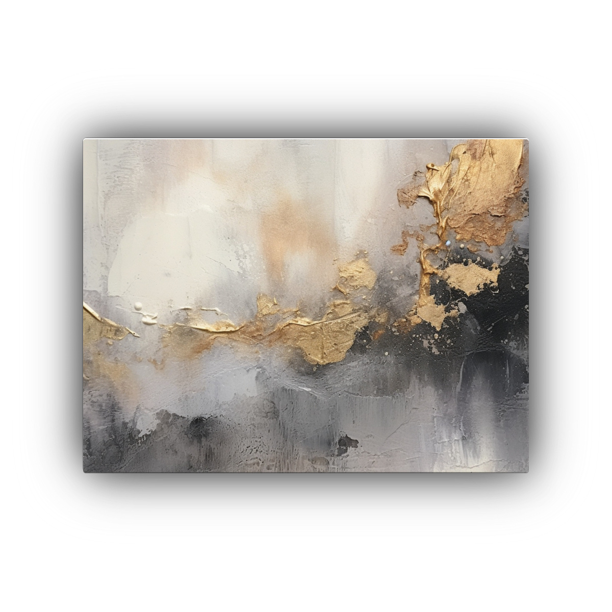 CUADRO ABSTRACTO EN TONOS MARRÓN Y GRIS PARA 30X20 CM - 1