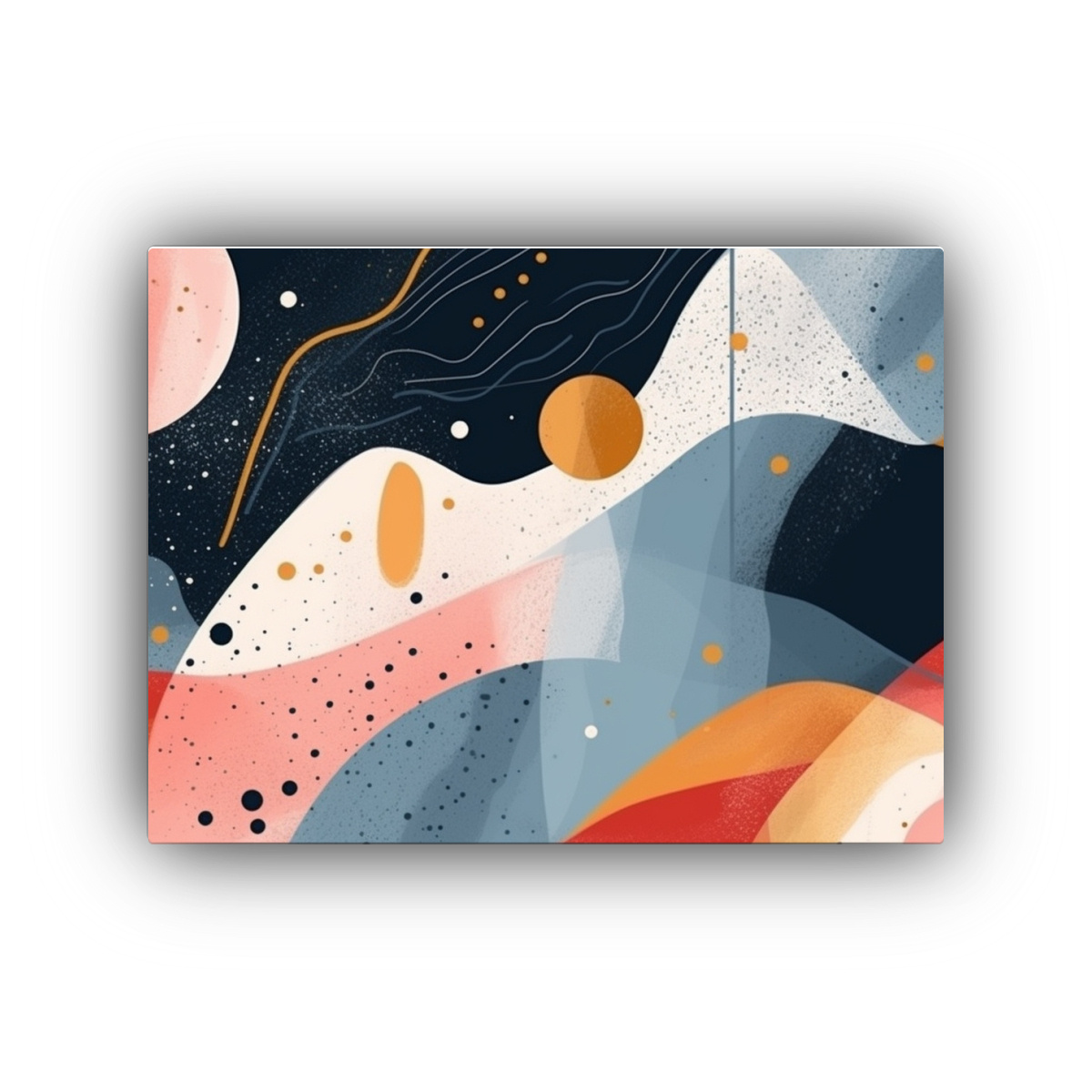 ARTE ABSTRACTO MATEMÁTICO CON SIMETRÍA EN 45X30 CM - 1