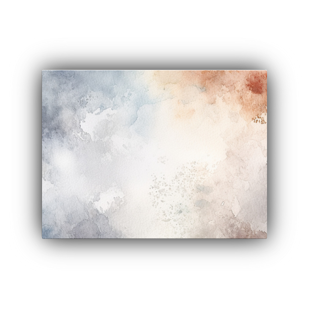 CUADRO EN BASTIDOR VINTAGE CON FONDO DE ACUARELA 60X40 CM - 1