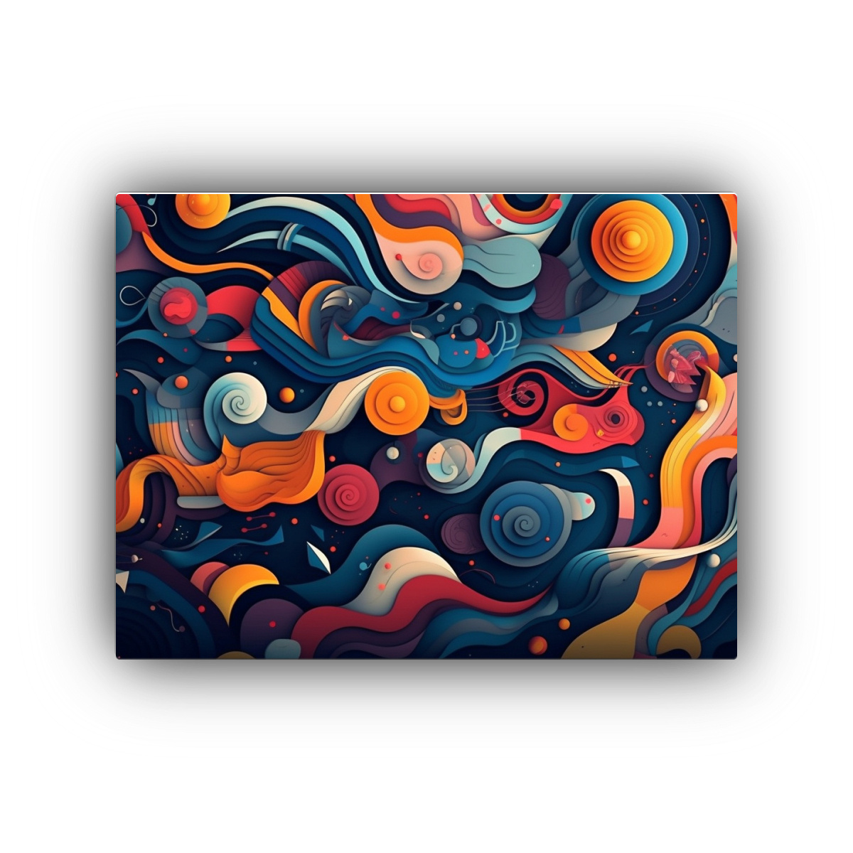 CUADRO ESPECTACULAR CON ESCENA ABSTRACTA EN 45X30 CM - 1