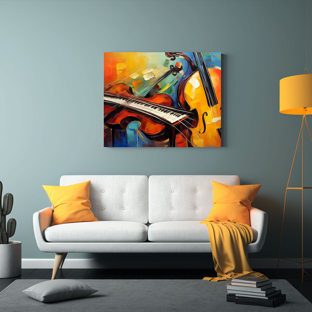 CUADRO DECORATIVO ARMONÍA PINTURA MODERNA ARTE 45X30 CM - 2