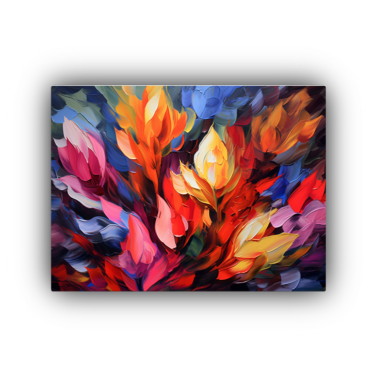 CUADRO FLORAL ABSTRACTO PARA DECORACIÓN DE 75X50 CM - 1
