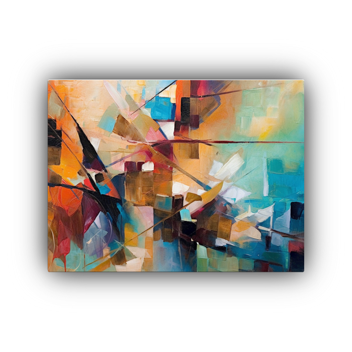 PINTURAS DECORATIVAS COMBINANDO ARTE Y DISEÑO 90X60 CM - 1