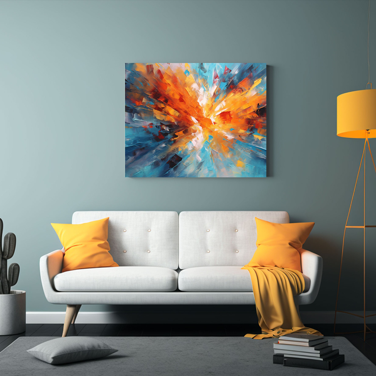 CUADROS ABSTRACTOS MODERNOS DE ADORNO SIMÉTRICO, 60X40 CM - 2