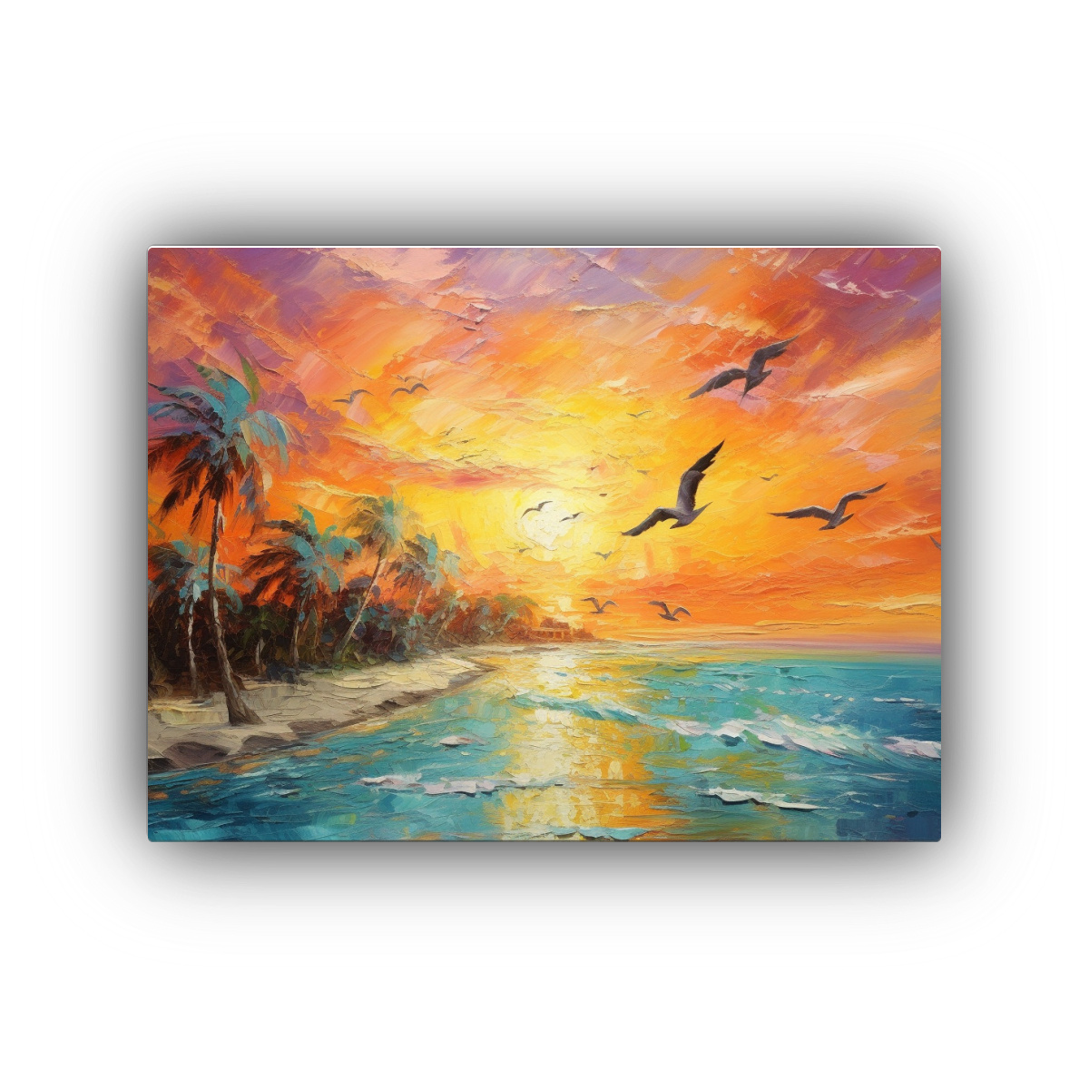 CUADRO EN BASTIDOR FANTASÍA TROPICAL CON 30X20 CM - 1