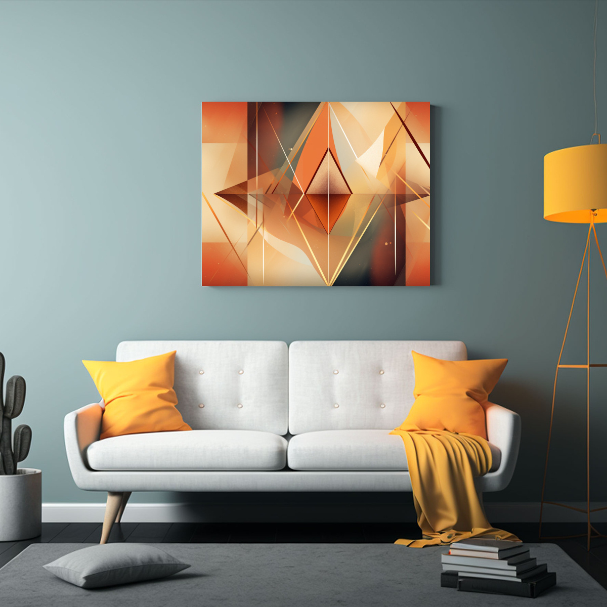 CUADRO ABSTRACTO MODERNO CON TEMÁTICA ESTILIZADA 30X20 CM - 2
