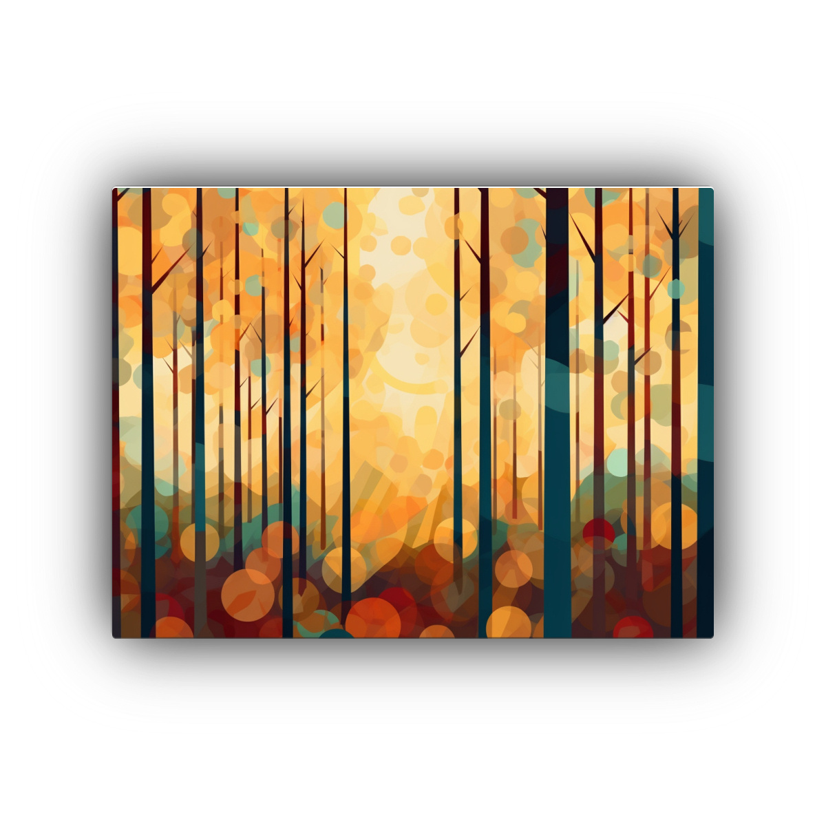 CUADRO ABSTRACTO MODERNO EN COLORES VIVOS PARA 120X80 CM - 1