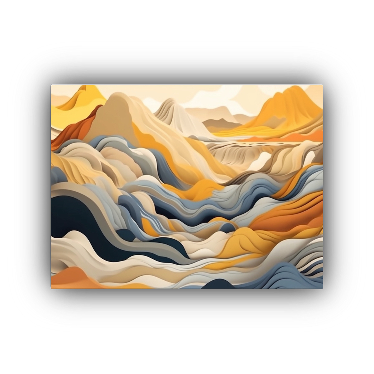 CUADRO DECORATIVO CON TEMA DE MONTAÑAS, RÍOS Y 30X20 CM - 1