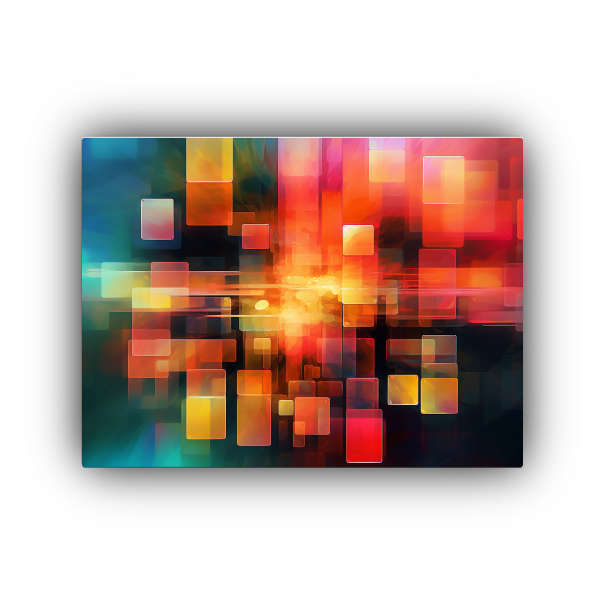 PINTURA ABSTRACTA COLORIDA PARA EXPRESAR 40X30 CM - 1