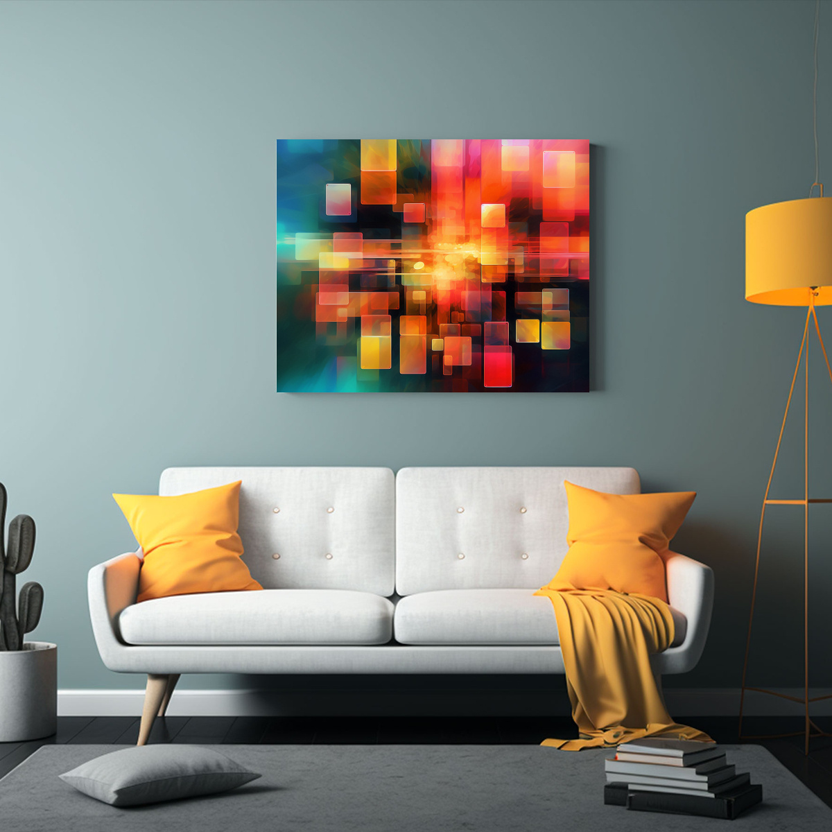 PINTURA ABSTRACTA COLORIDA PARA EXPRESAR 40X30 CM - 2