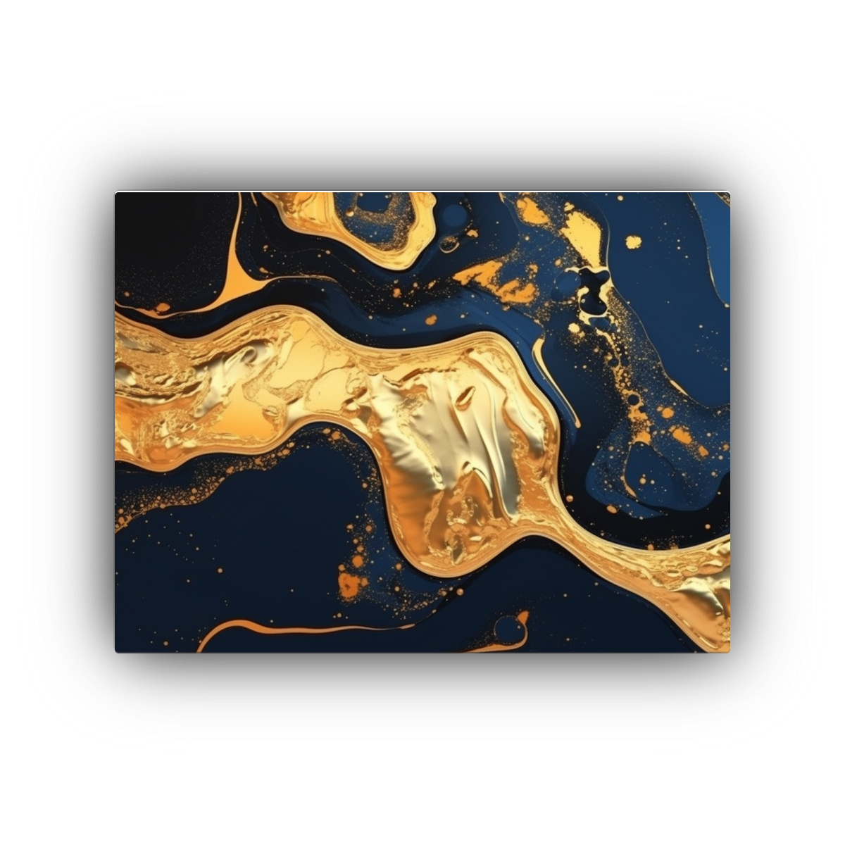 FONDO LÍQUIDO DORADO ABSTRACTO URBANO AI CREADO 30X20 CM - 1